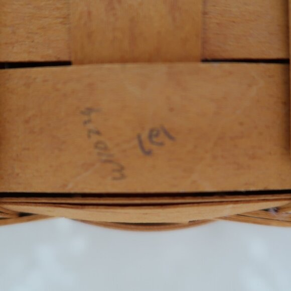 Signed Longaberger 1998 Snapdragon Vase Basket Authentic - Picture 7 of 8